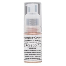 Spray pulbere perlescent Rose Gold Edible Glitter Dust Spray Sugarflair 10g